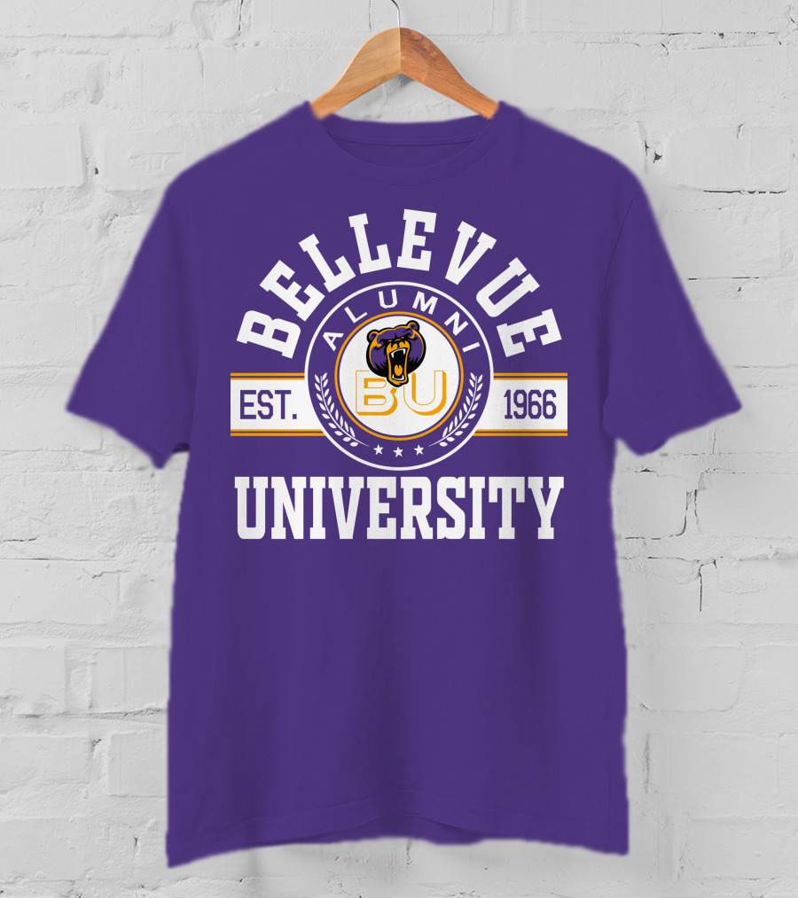 Bellevue University Alumni BU Bear Logo Est. 1966 T-Shirt