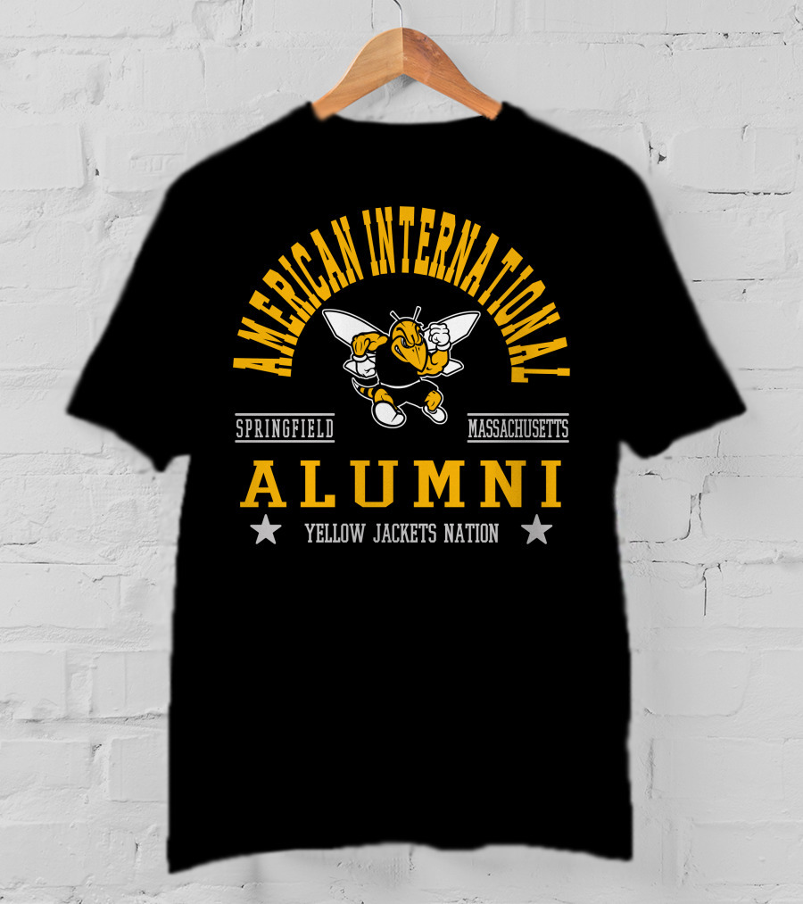 American International Springfield Massachusetts Alumni Yellow Jackets Nation T-Shirt