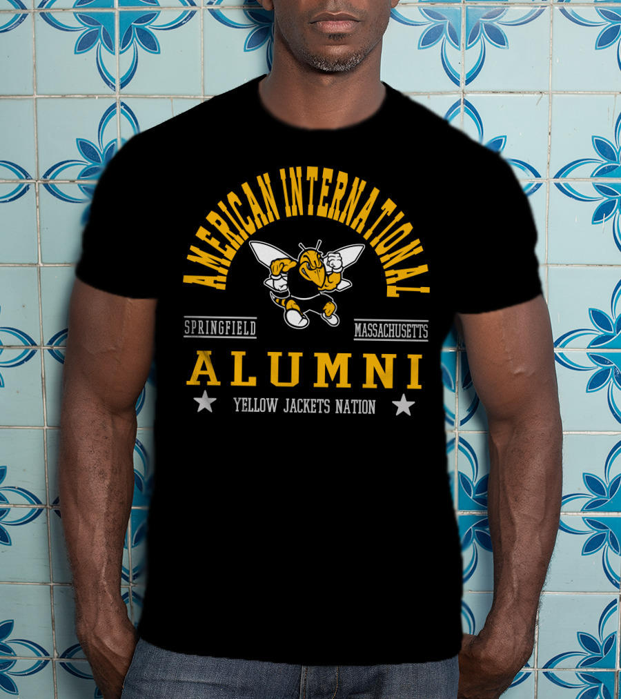 American International Springfield Massachusetts Alumni Yellow Jackets Nation T-Shirt