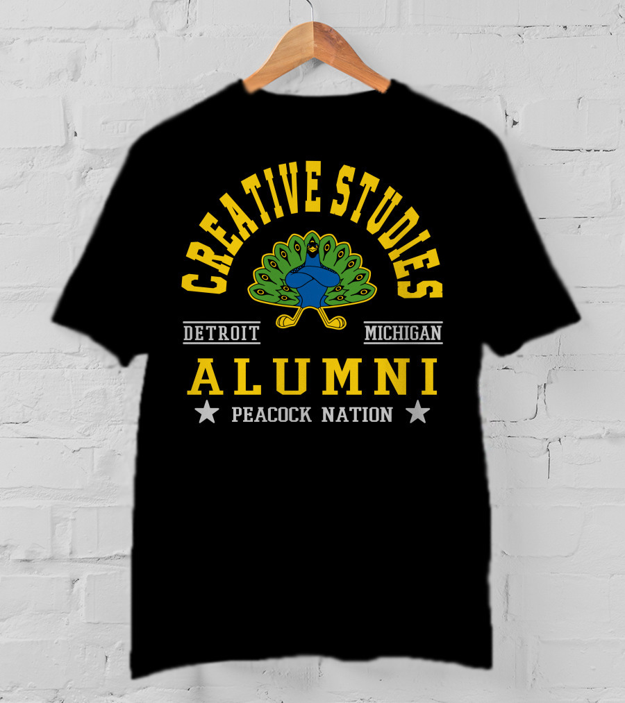 Creative Studies Alumni Detroit Michigan Peacock Nation T-Shirt