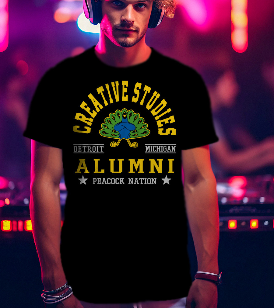 Creative Studies Alumni Detroit Michigan Peacock Nation T-Shirt