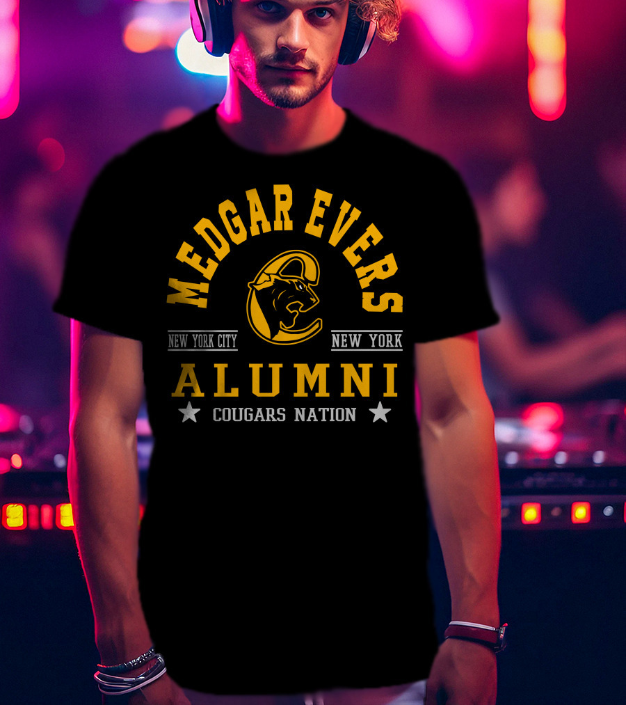 Medgar Evers College Alumni Cougars Nation New York City T-Shirt