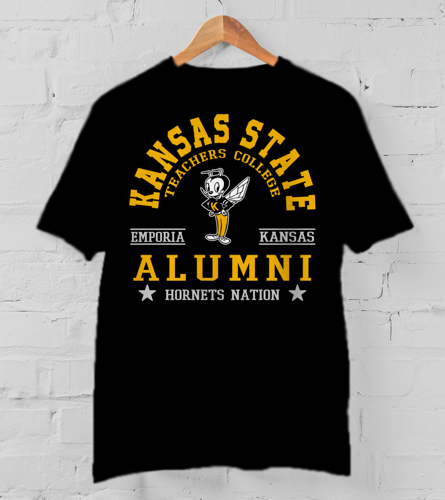 Kansas State Teachers College Emporia Kansas Alumni Hornets Nation T-Shirt