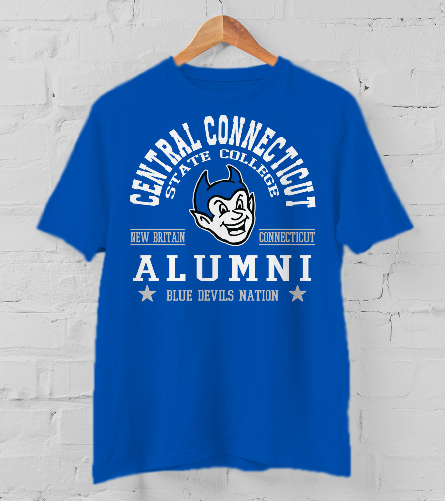 Central Connecticut State College Alumni Blue Devils Nation New Britain Connecticut T-Shirt