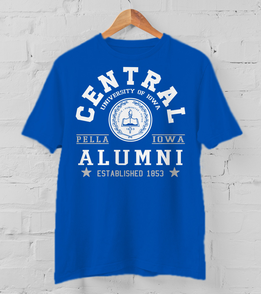Central University Of Iowa Alumni Pella Iowa Established 1853 T-Shirt