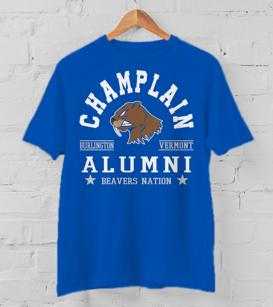 Champlain College Burlington Vermont Alumni Beavers Nation T-Shirt