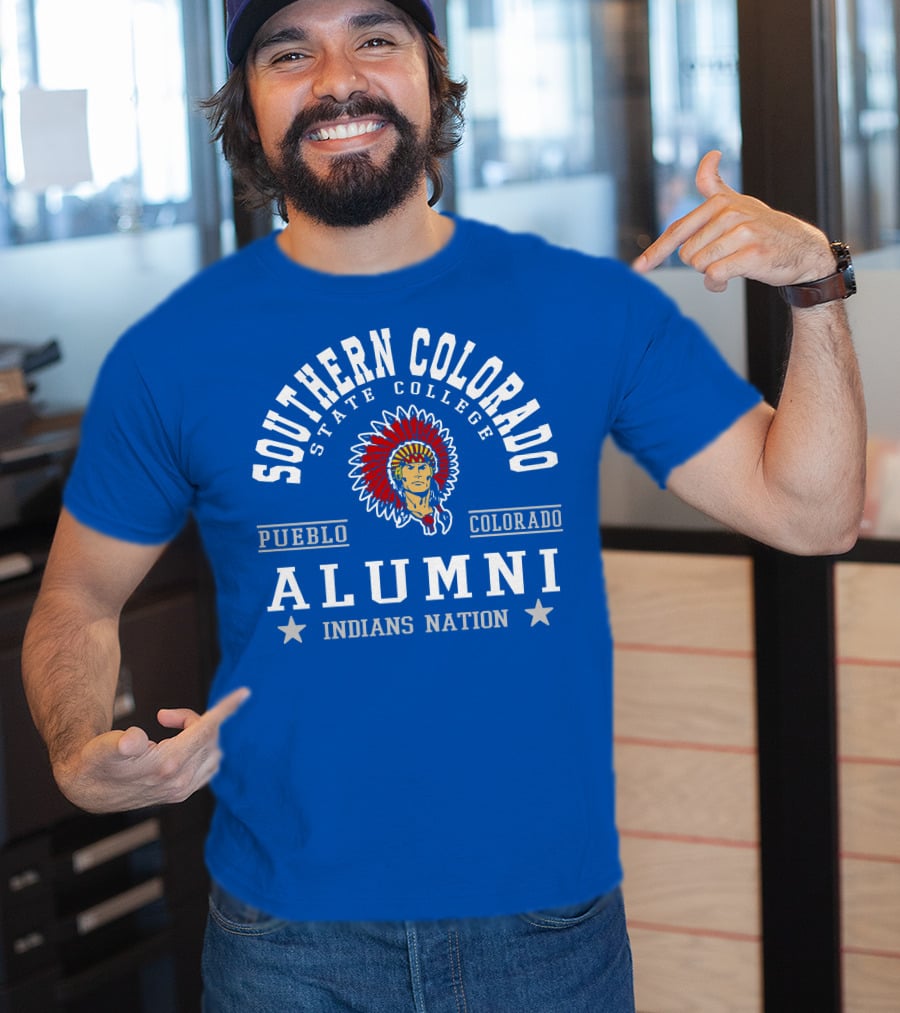 Southern Colorado State College Pueblo Colorado Alumni Indians Nation T-Shirt
