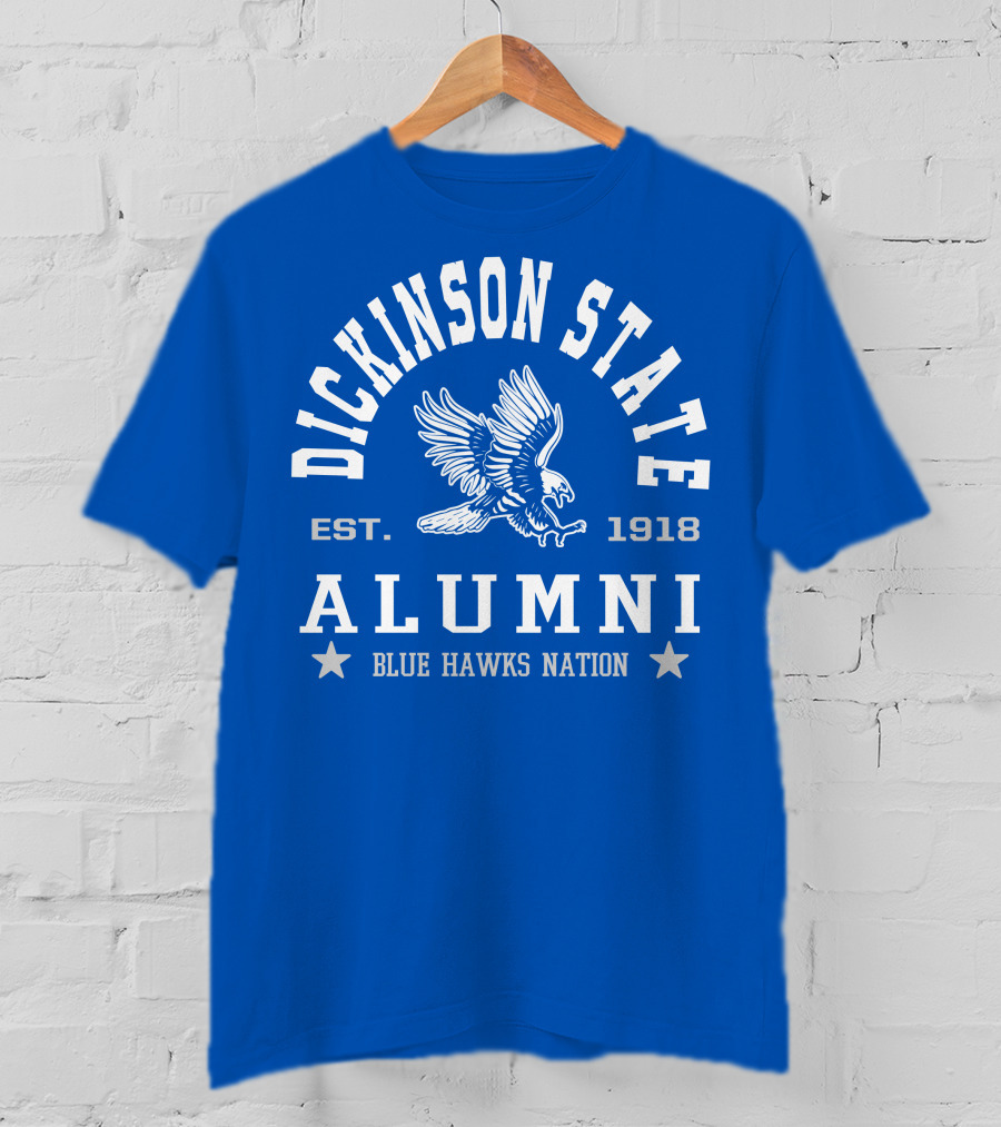 Dickinson State Alumni Blue Hawks Nation Est. 1918 T-Shirt