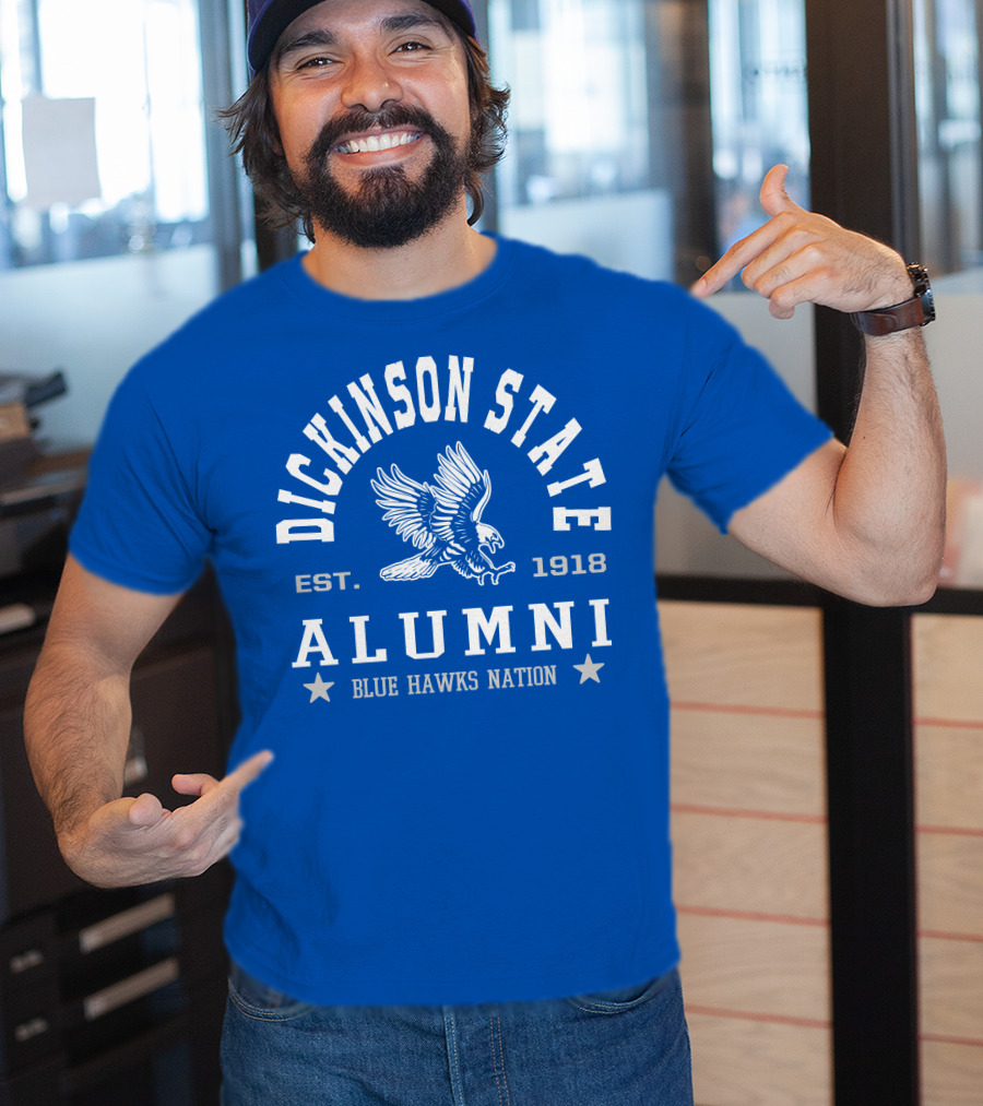 Dickinson State Alumni Blue Hawks Nation Est. 1918 T-Shirt