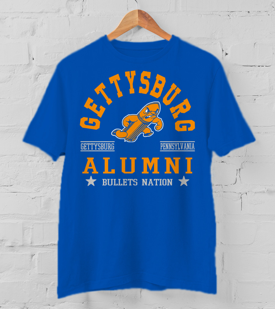 Gettysburg Pennsylvania Alumni Bullets Nation T-Shirt