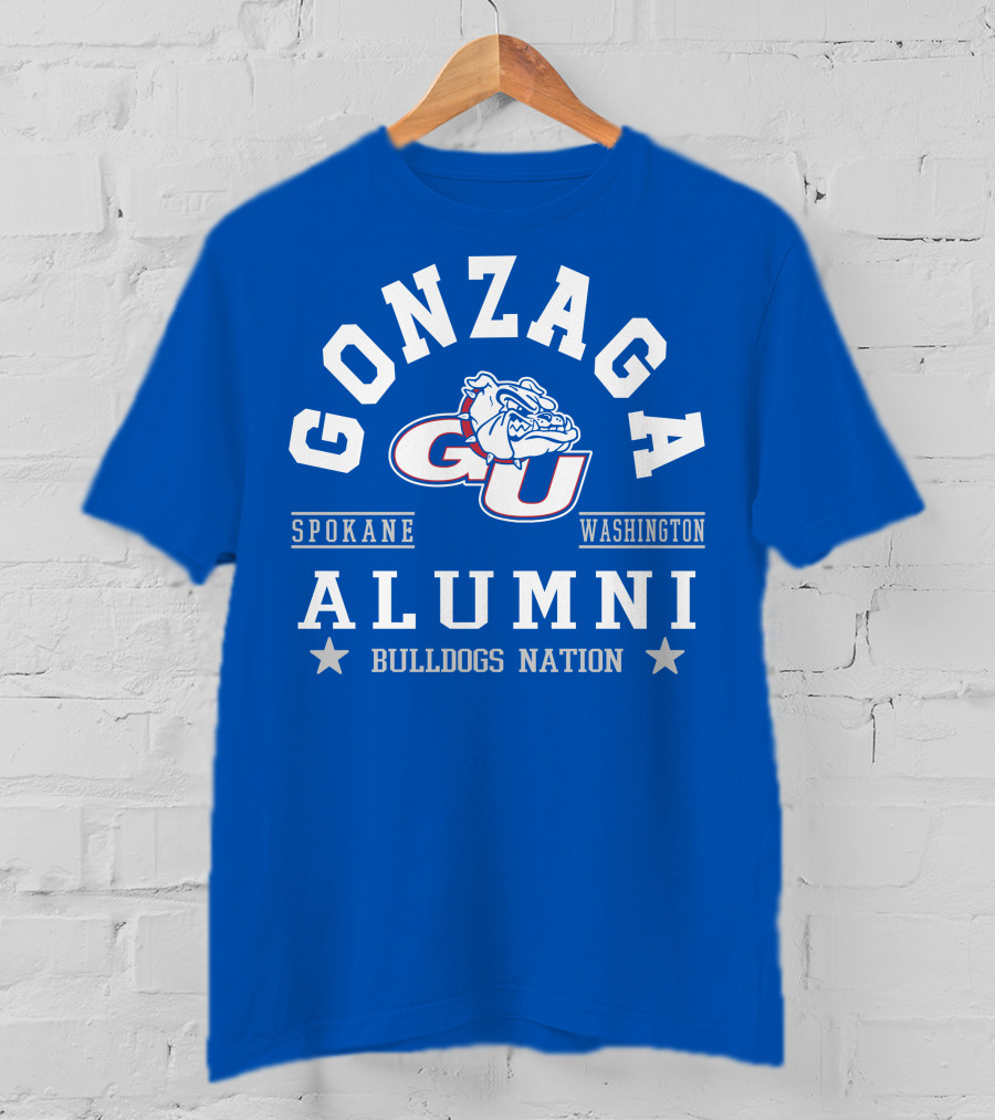 Gonzaga Bulldogs Alumni GU Spokane Washington Nation T-Shirt