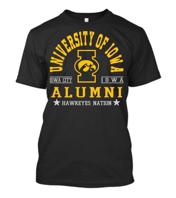 University Of Iowa Alumni Iowa City Hawkeyes Nation T-Shirt