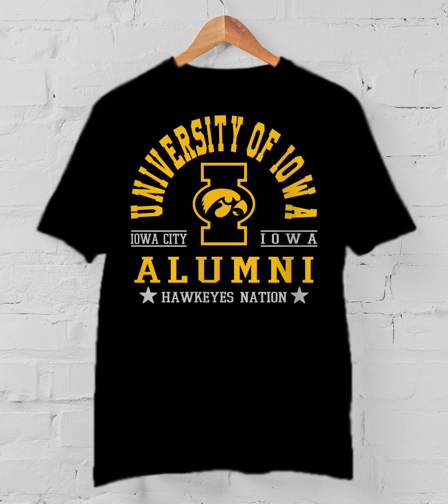 University Of Iowa Alumni Iowa City Hawkeyes Nation T-Shirt
