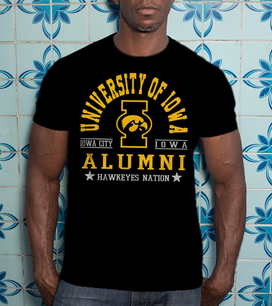 University Of Iowa Alumni Iowa City Hawkeyes Nation T-Shirt