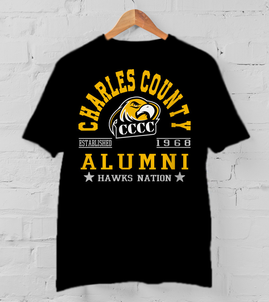 Charles County CCCC Alumni Hawks Nation Established 1968 T-Shirt