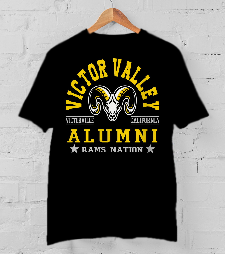 Victor Valley Alumni Victorville California Rams Nation T-Shirt
