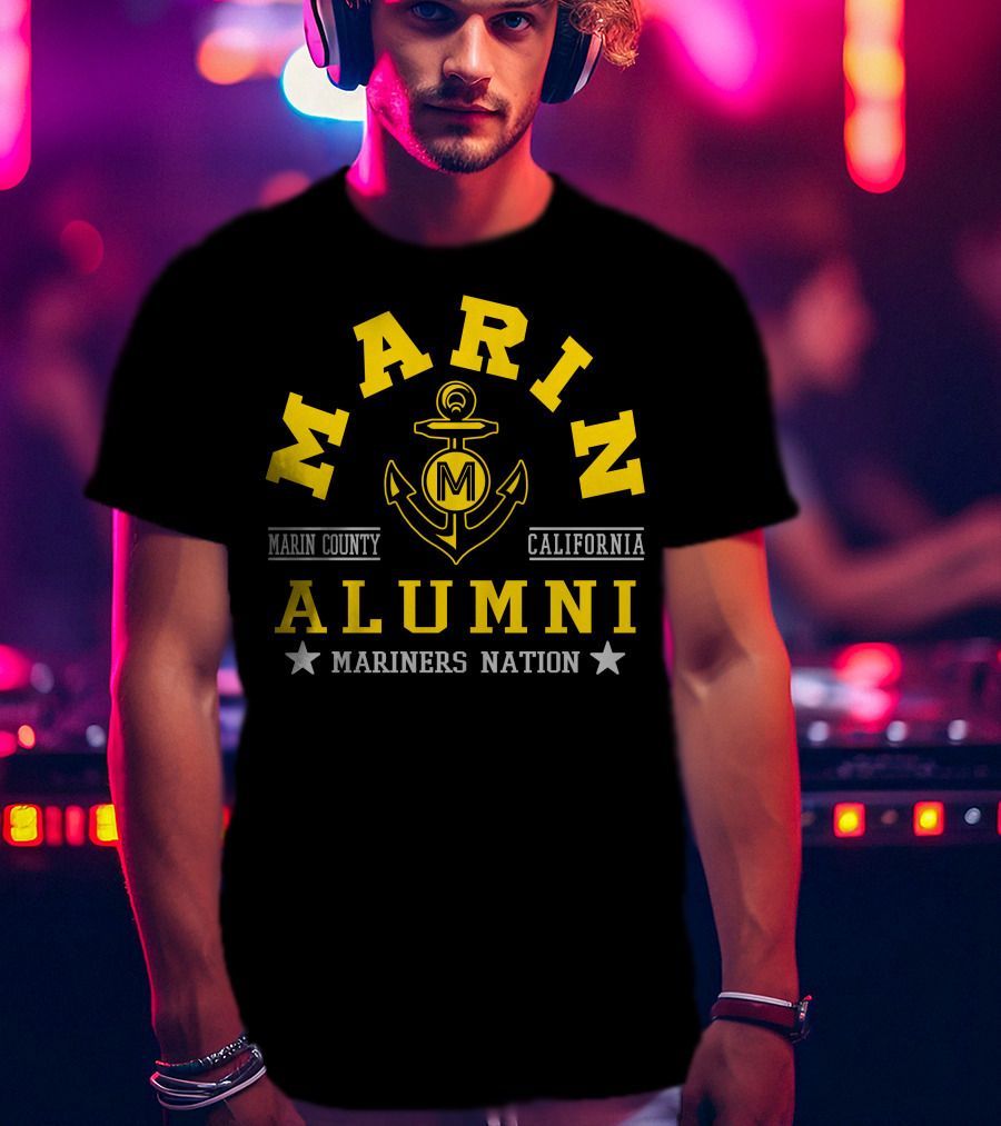Marin County California Alumni Mariners Nation T-Shirt