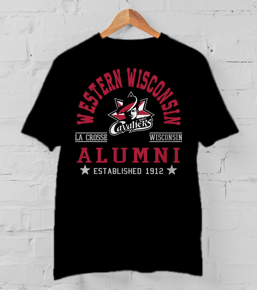 Western Wisconsin Cavaliers Alumni La Crosse Established 1912 T-Shirt