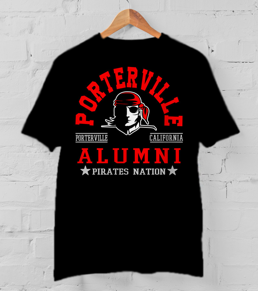 Porterville California Alumni Pirates Nation T-Shirt