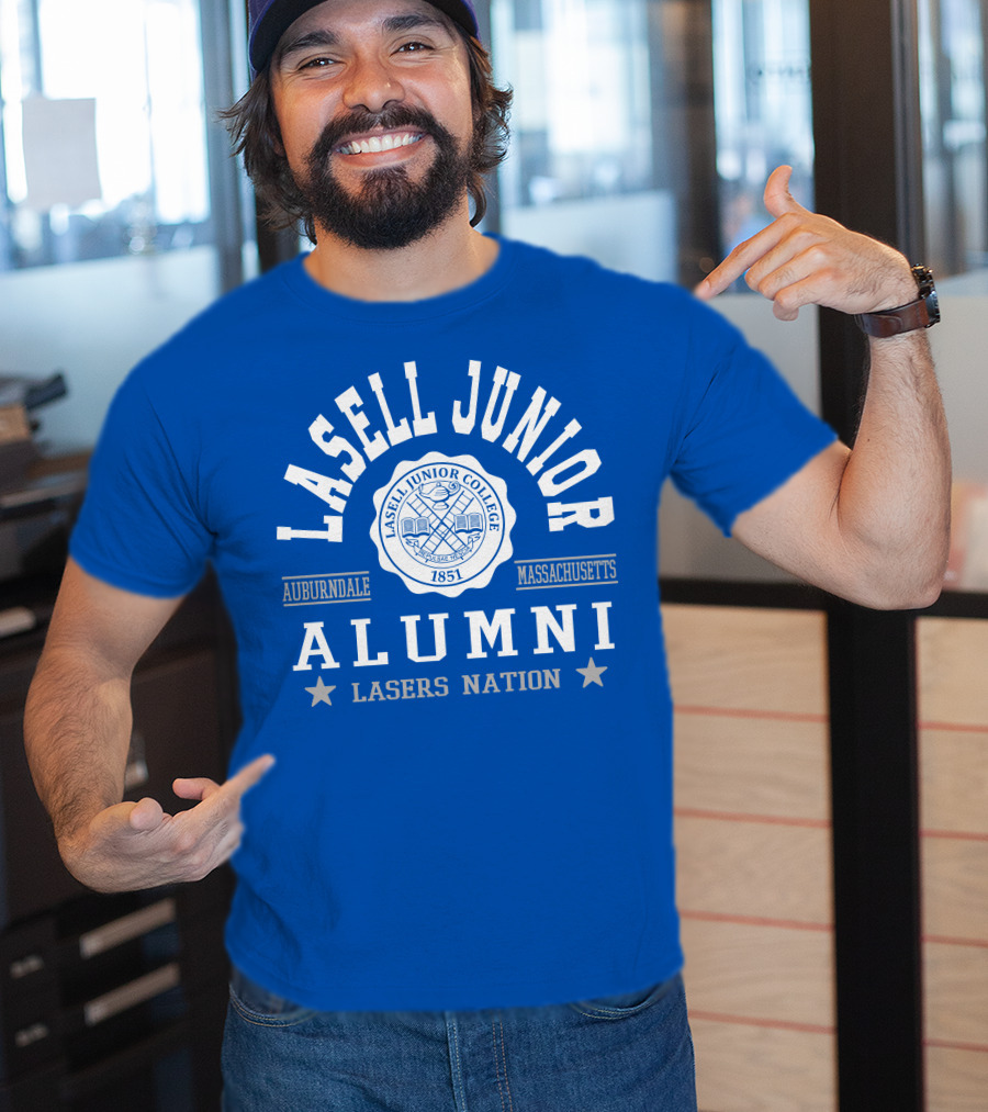 Lasell Junior College Auburndale Massachusetts Alumni Lasers Nation 1851 T-Shirt