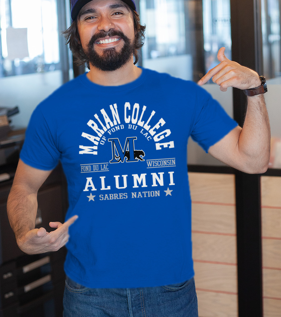 Marian College Of Fond Du Lac Wisconsin Alumni Sabres Nation T-Shirt