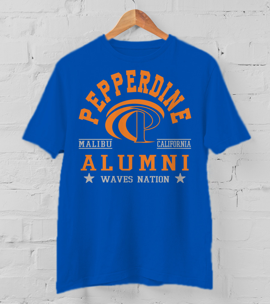 Pepperdine Alumni Waves Nation Malibu California T-Shirt