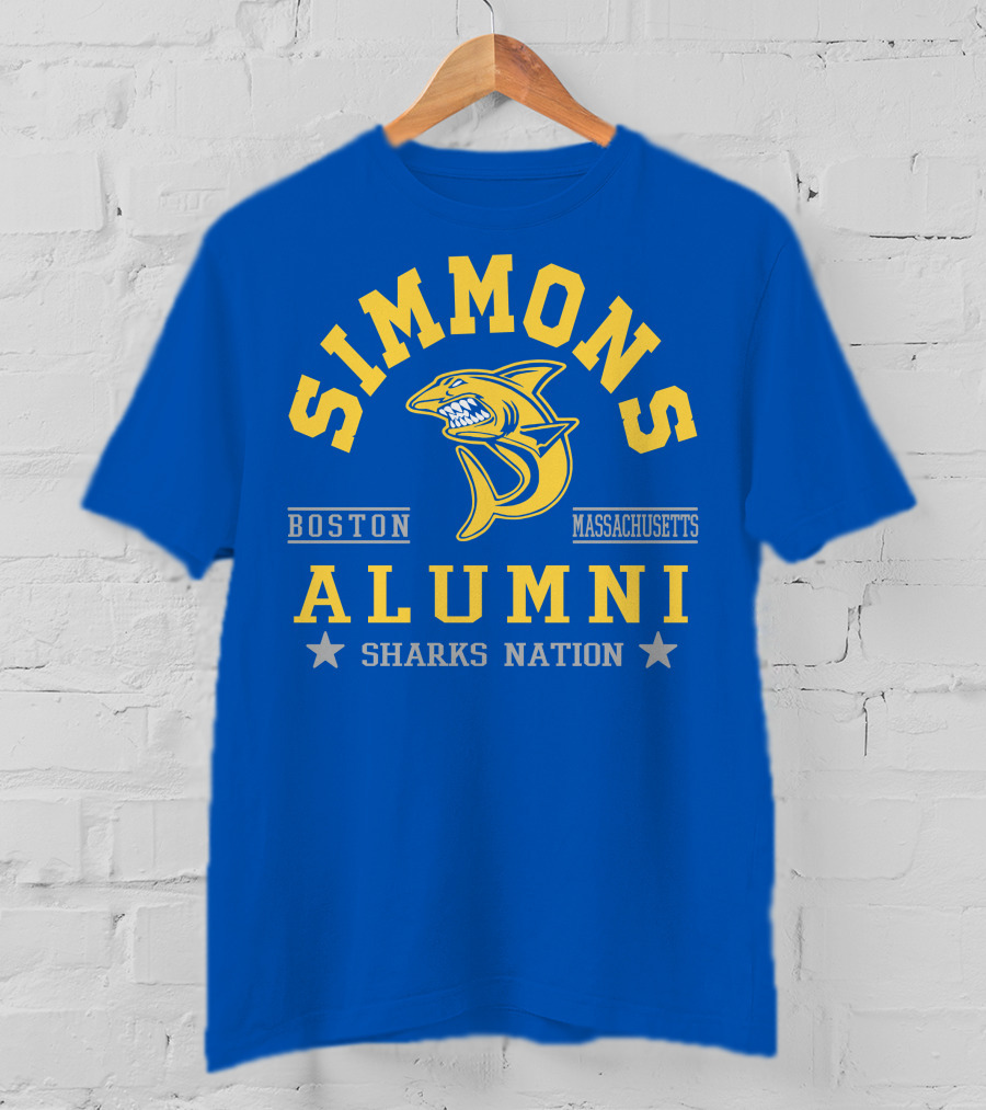 Simmons Alumni Boston Massachusetts Sharks Nation T-Shirt