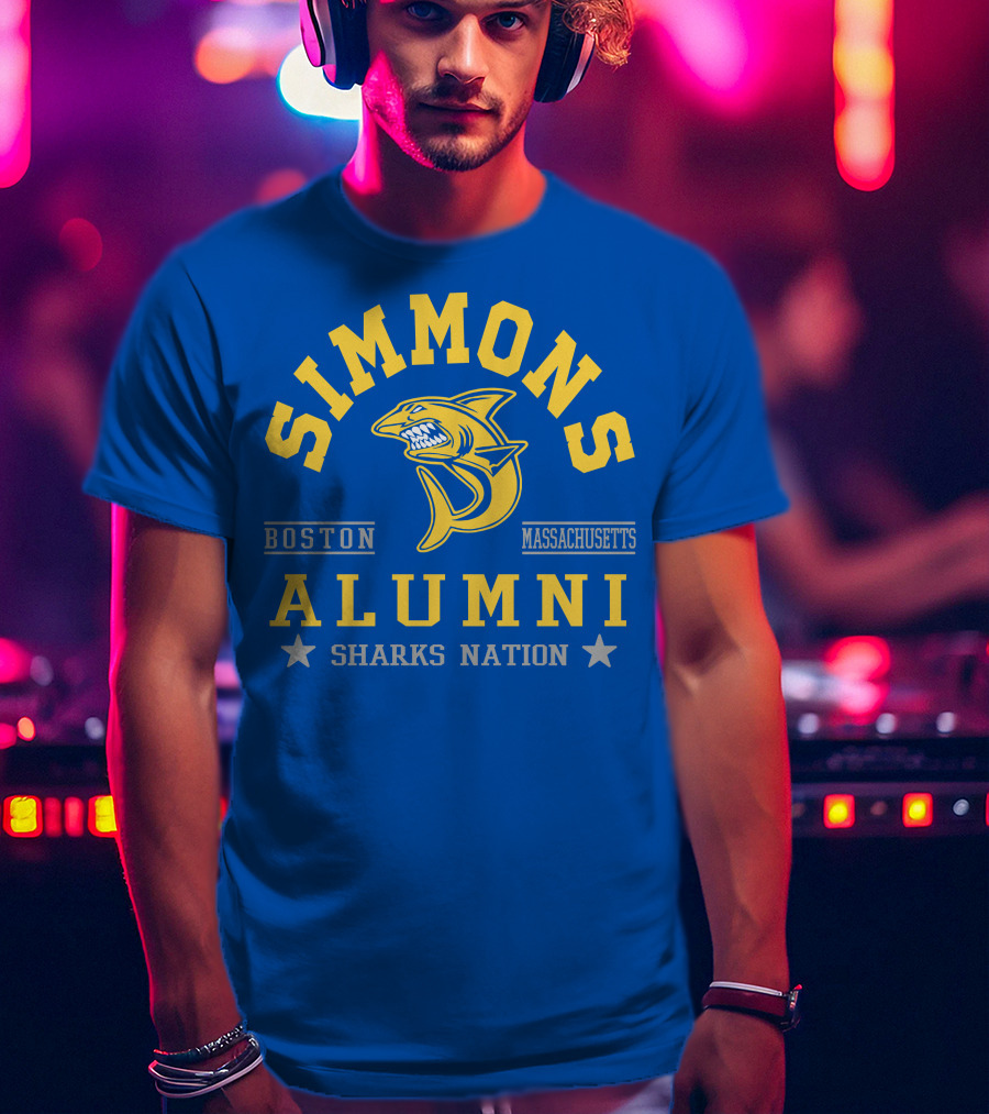 Simmons Alumni Boston Massachusetts Sharks Nation T-Shirt