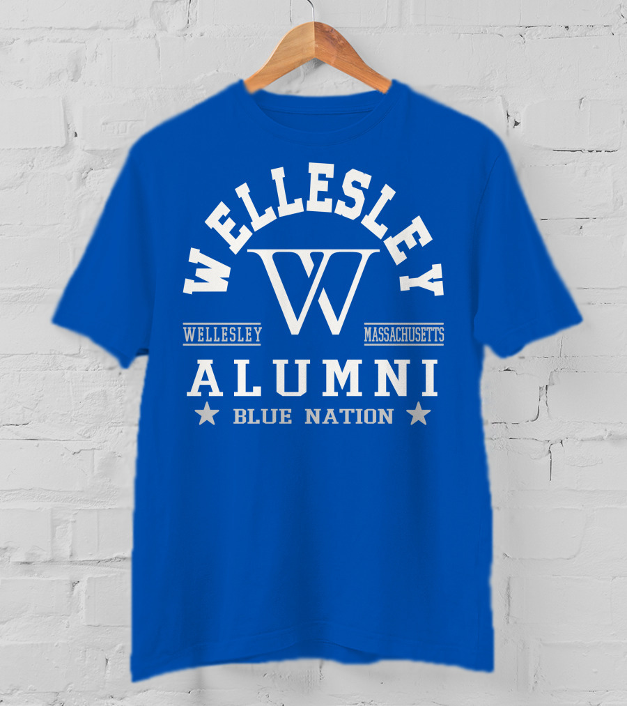 Wellesley Massachusetts Alumni Blue Nation T-Shirt