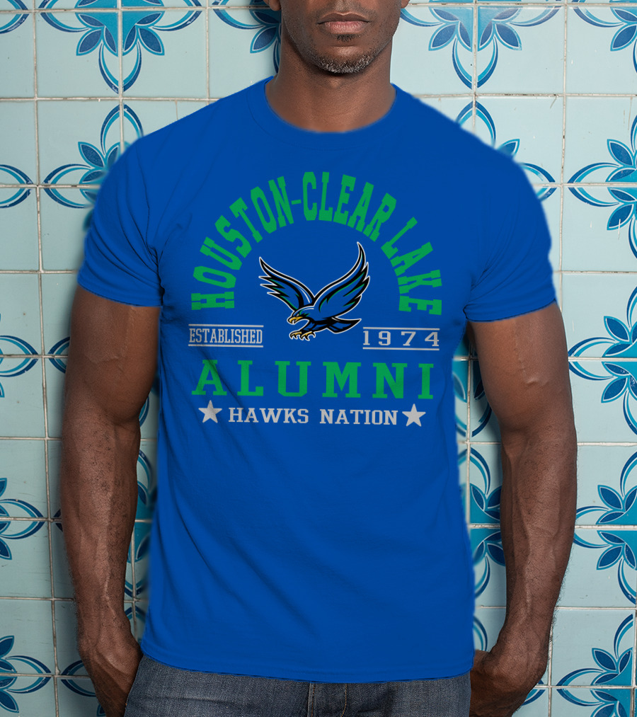 Houston-Clear Lake Alumni Established 1974 Hawks Nation T-Shirt