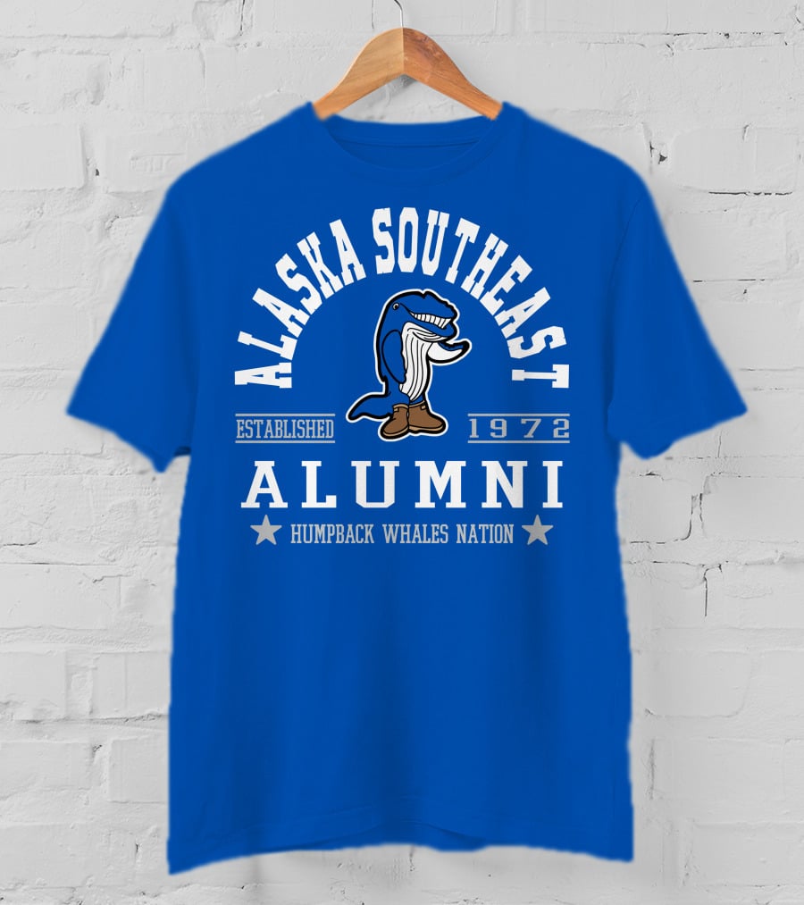 Alaska Southeast Alumni Humpback Whales Nation Established 1972 T-Shirt