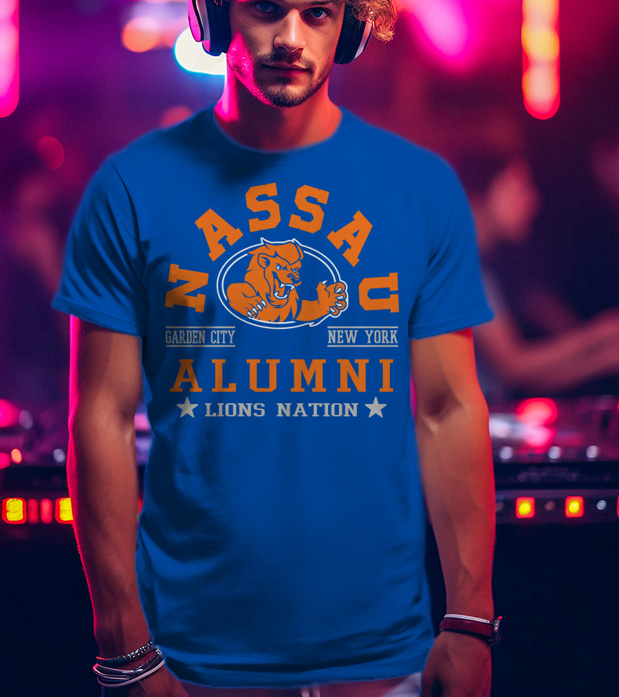Nassau Garden City New York Alumni Lions Nation T-Shirt
