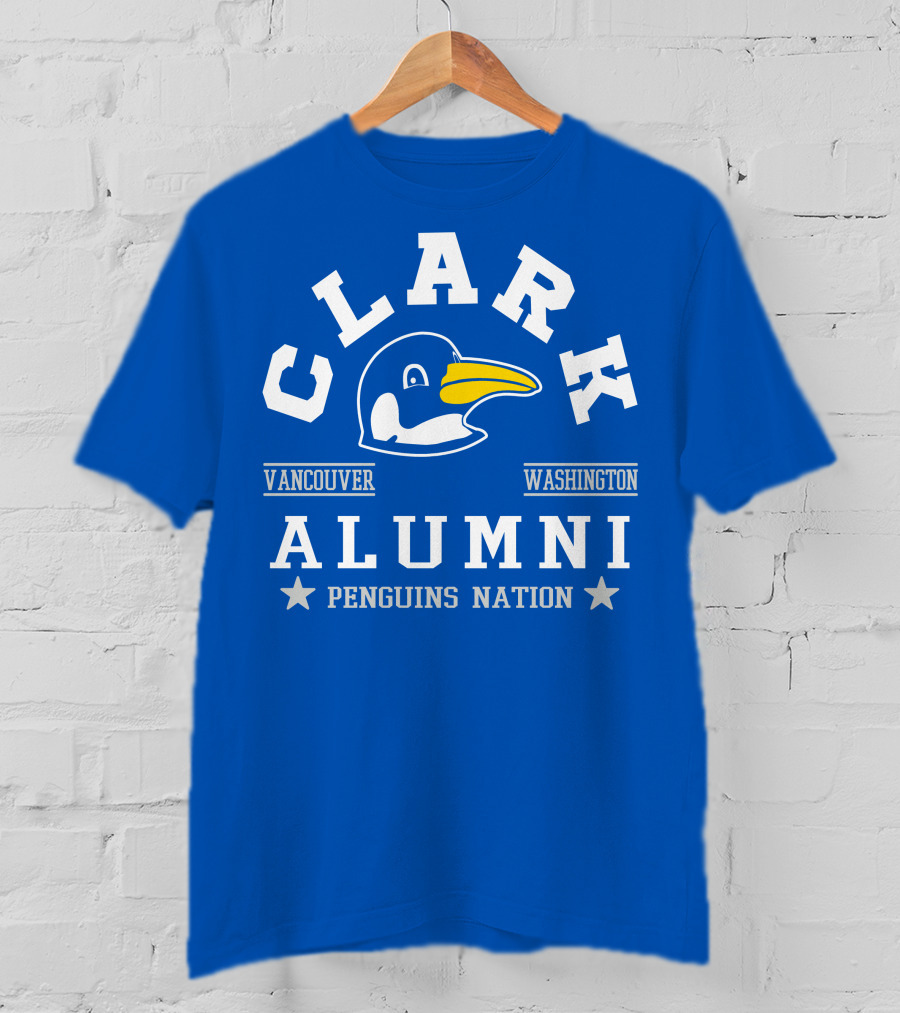 Clark College Vancouver Washington Alumni Penguins Nation T-Shirt
