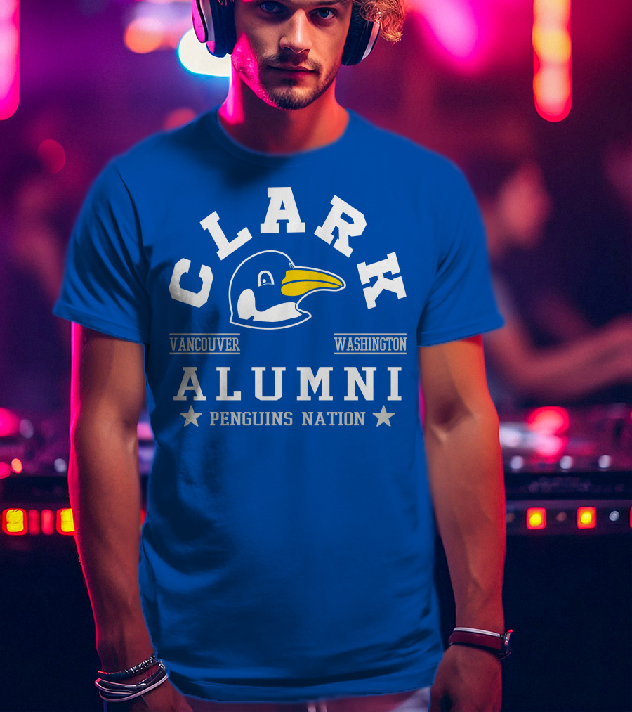 Clark College Vancouver Washington Alumni Penguins Nation T-Shirt