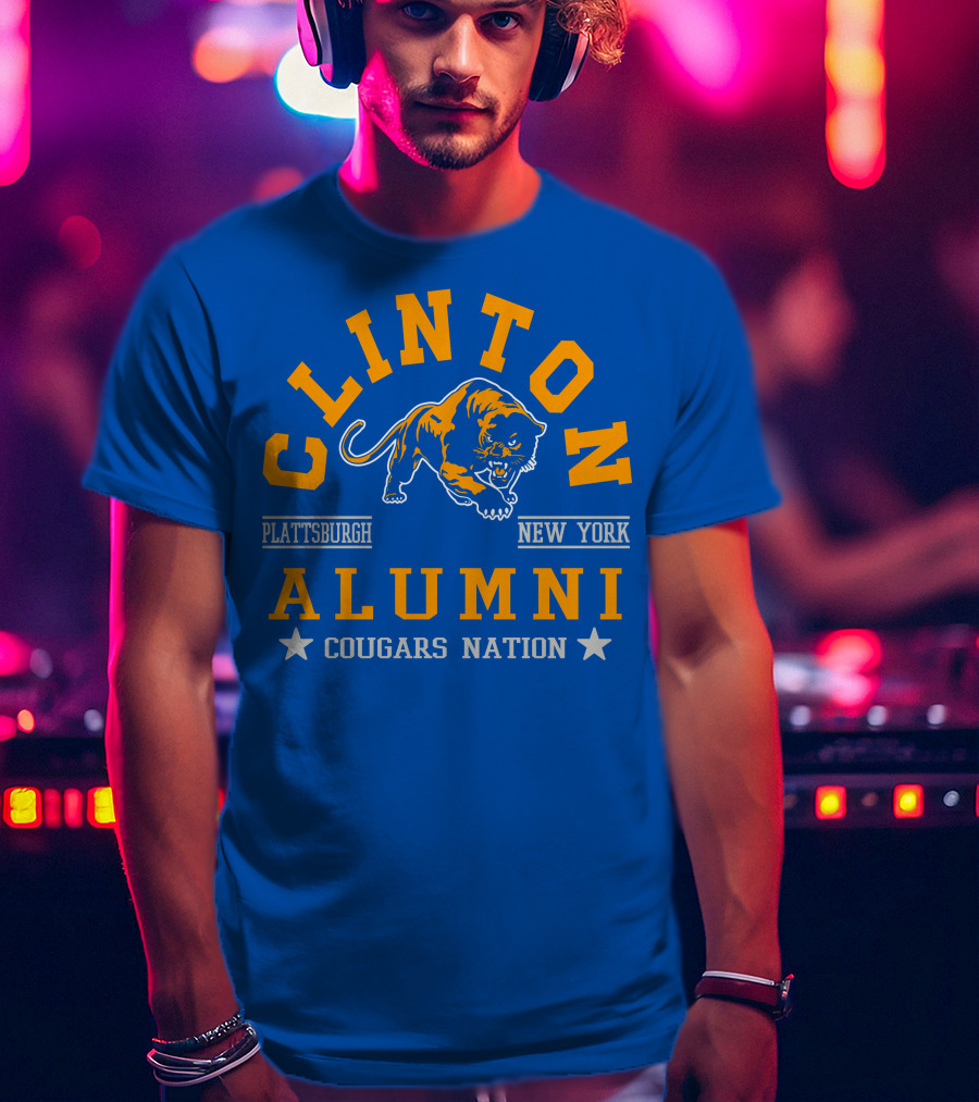 Clinton Alumni Plattsburgh New York Cougars Nation T-Shirt