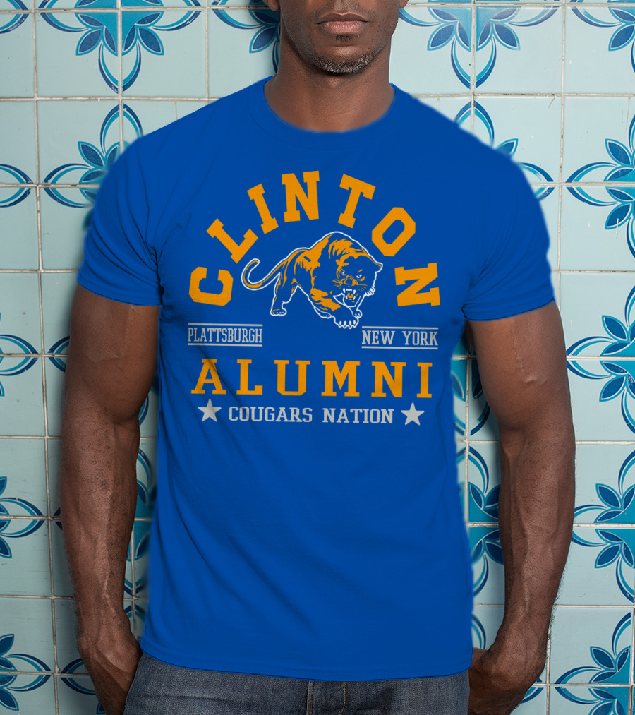 Clinton Alumni Plattsburgh New York Cougars Nation T-Shirt