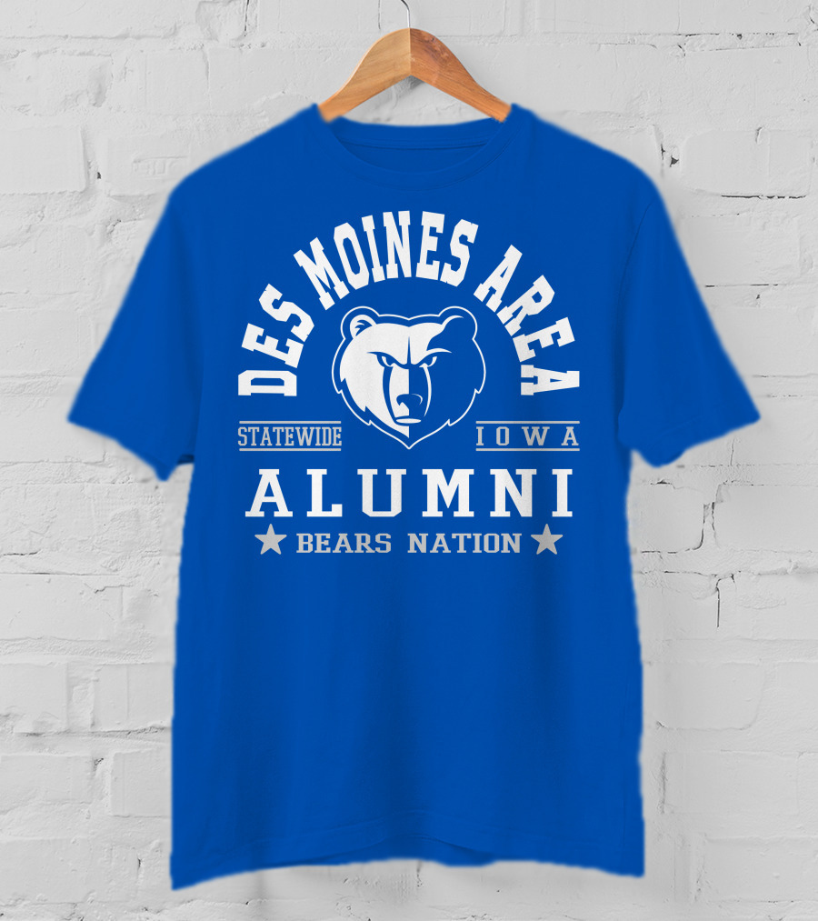 Des Moines Area Statewide Iowa Alumni Bears Nation T-Shirt