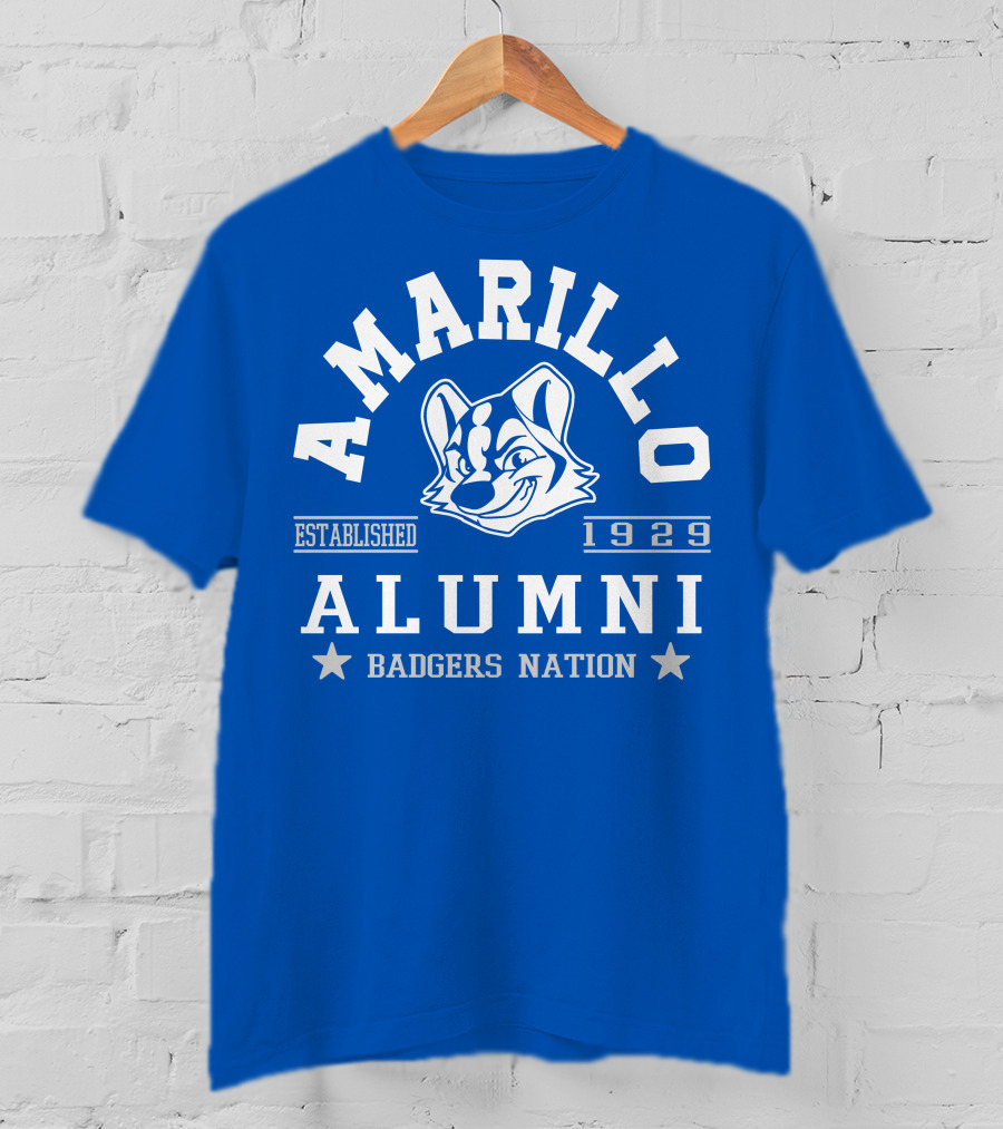 Amarillo Alumni Badgers Nation Established 1929 T-Shirt
