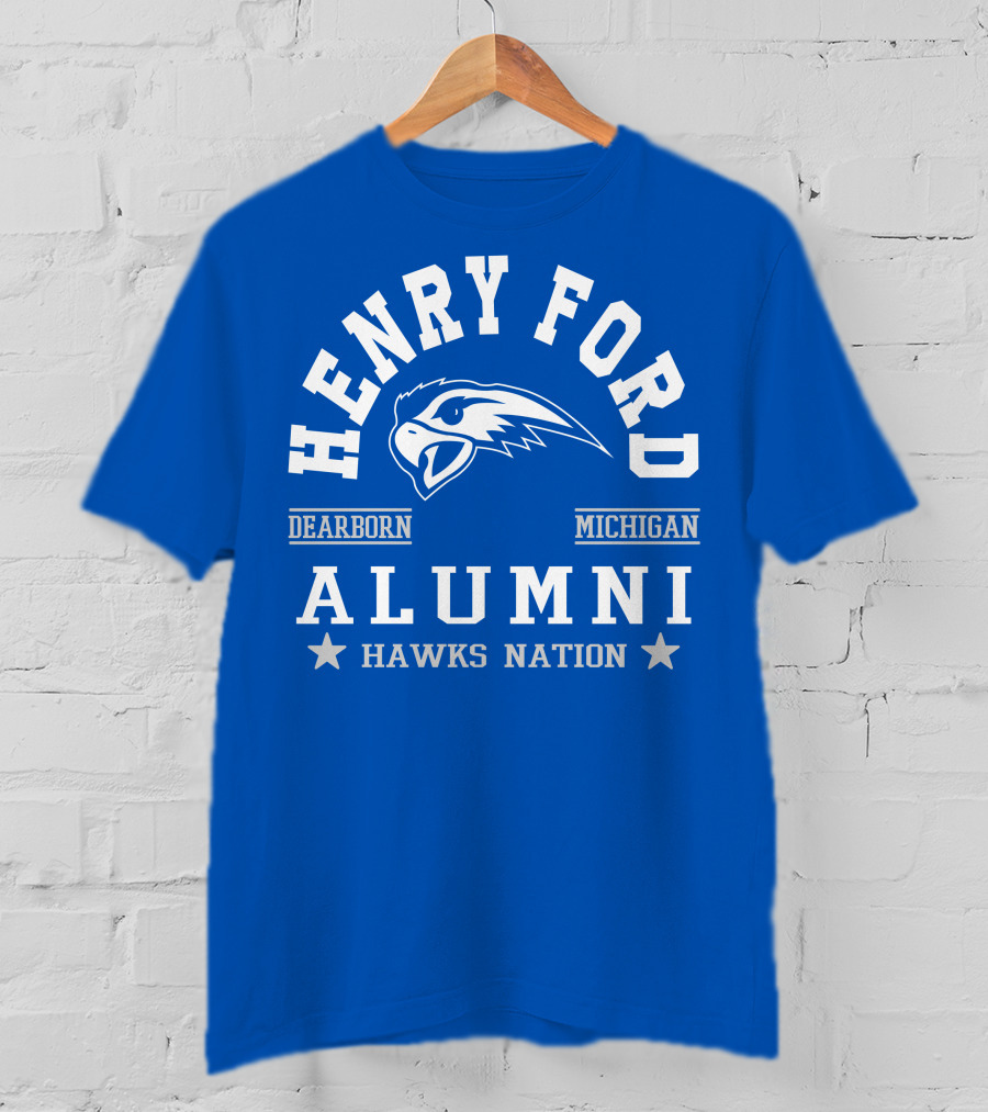 Henry Ford Dearborn Michigan Alumni Hawks Nation T-Shirt