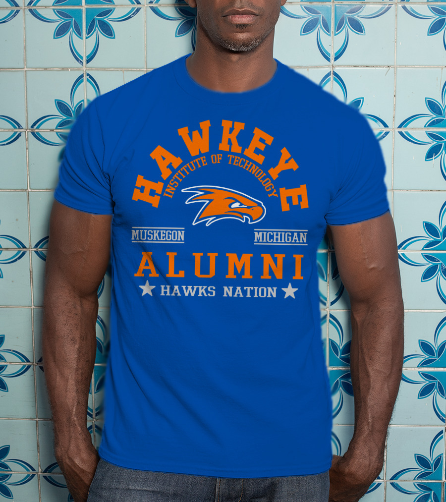 Hawkeye Institute Of Technology Muskegon Michigan Alumni Hawks Nation T-Shirt