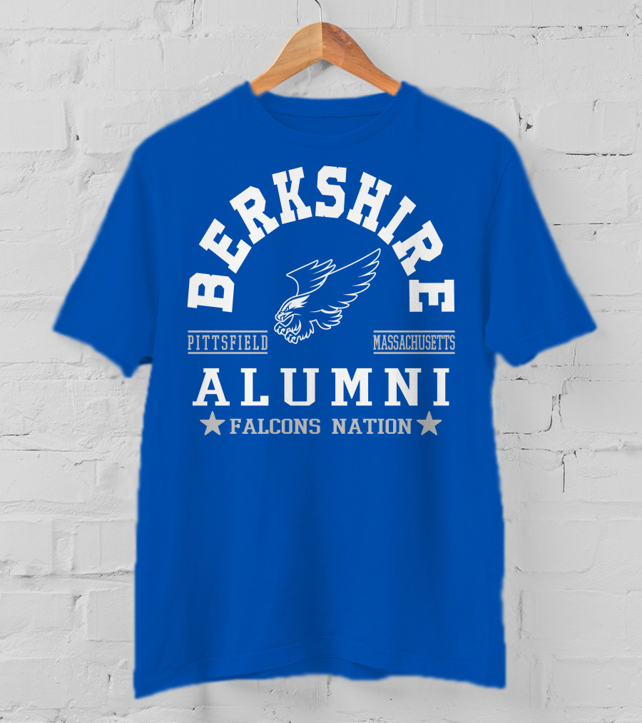 Berkshire Pittsfield Massachusetts Alumni Falcons Nation T-Shirt