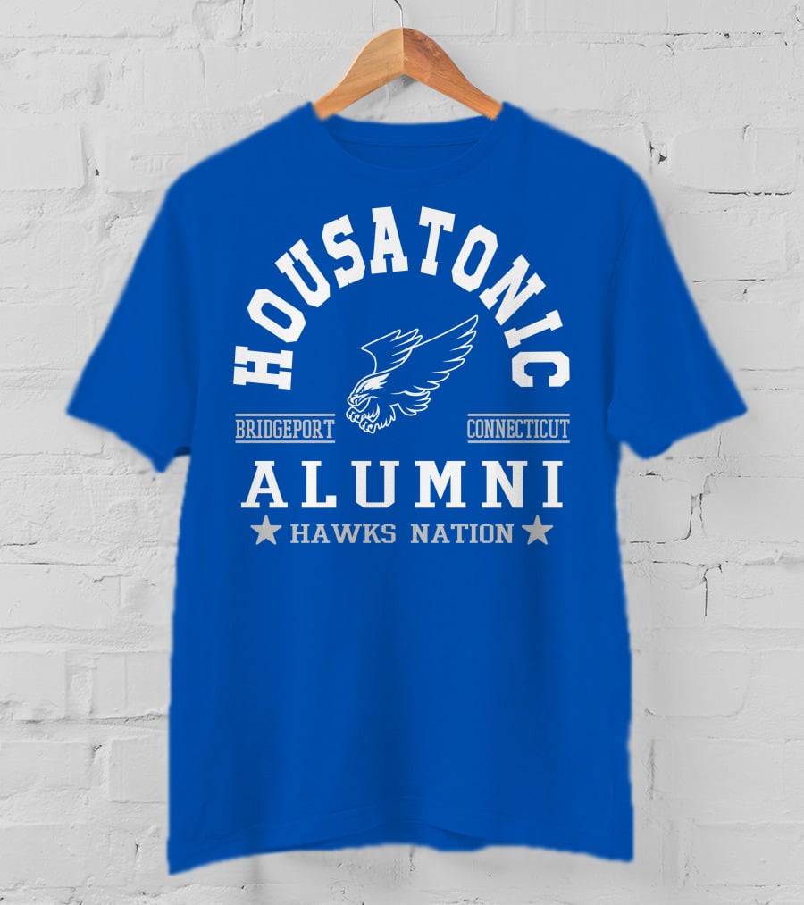 Housatonic Bridgeport Connecticut Alumni Hawks Nation T-Shirt