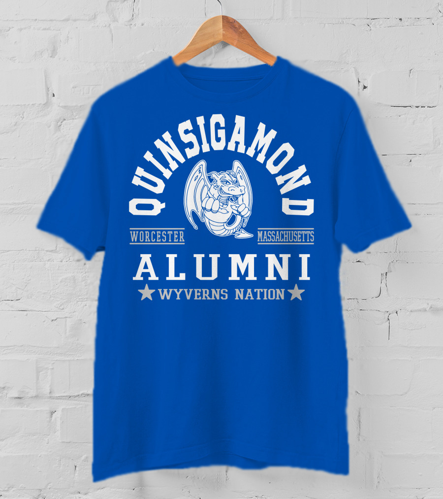 Quinsigamond Worcester Massachusetts Alumni Wyverns Nation T-Shirt