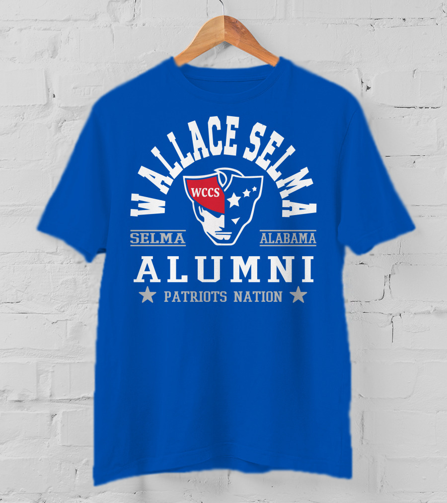 Wallace Selma Alabama Alumni Patriots Nation WCCS T-Shirt