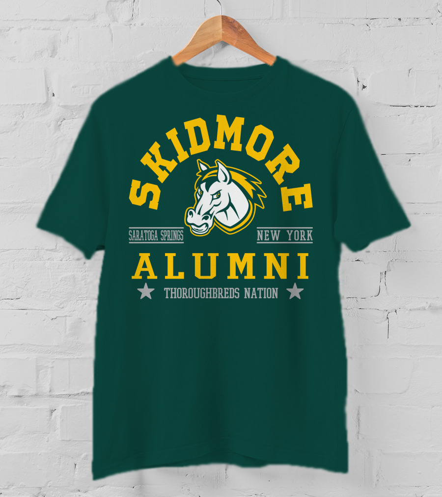 Skidmore College Alumni Saratoga Springs New York Thoroughbreds Nation T-Shirt
