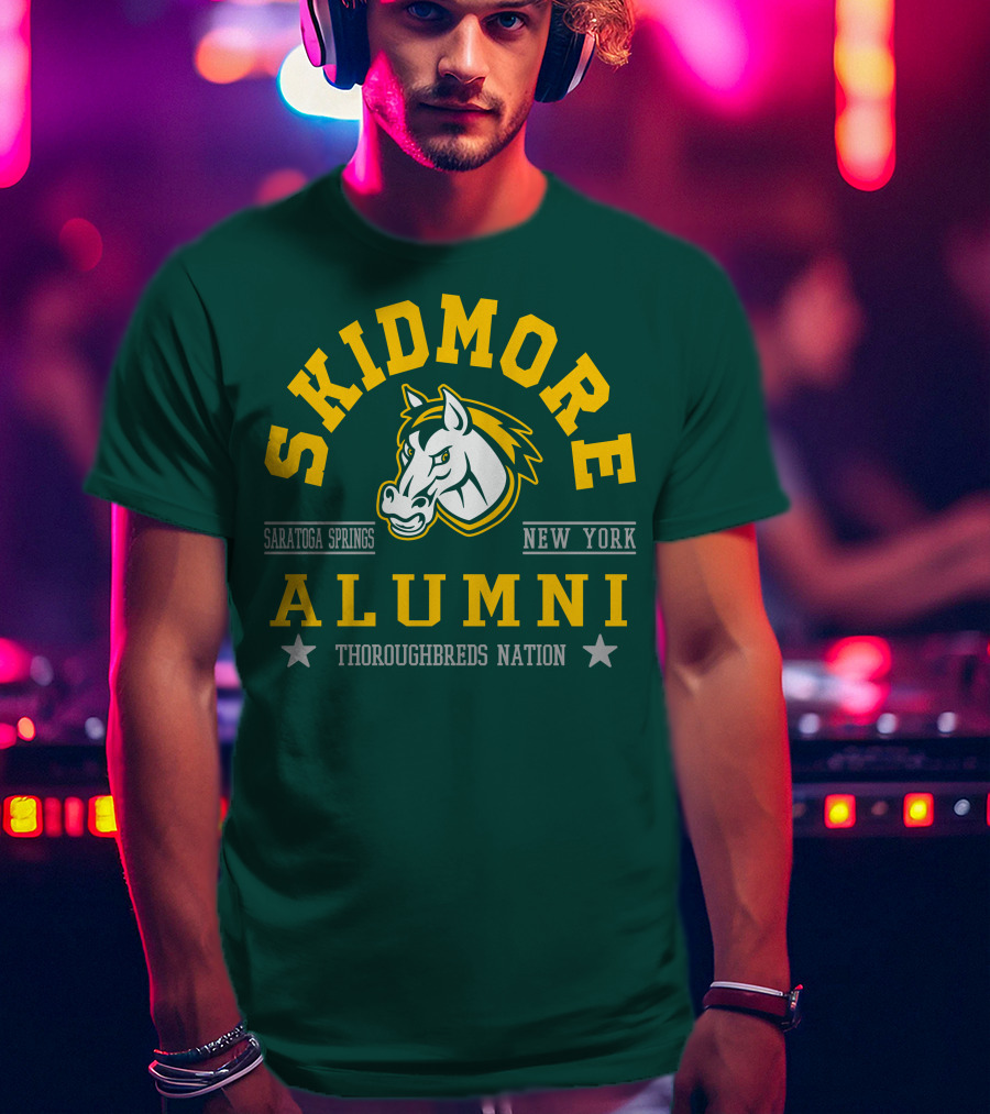 Skidmore College Alumni Saratoga Springs New York Thoroughbreds Nation T-Shirt
