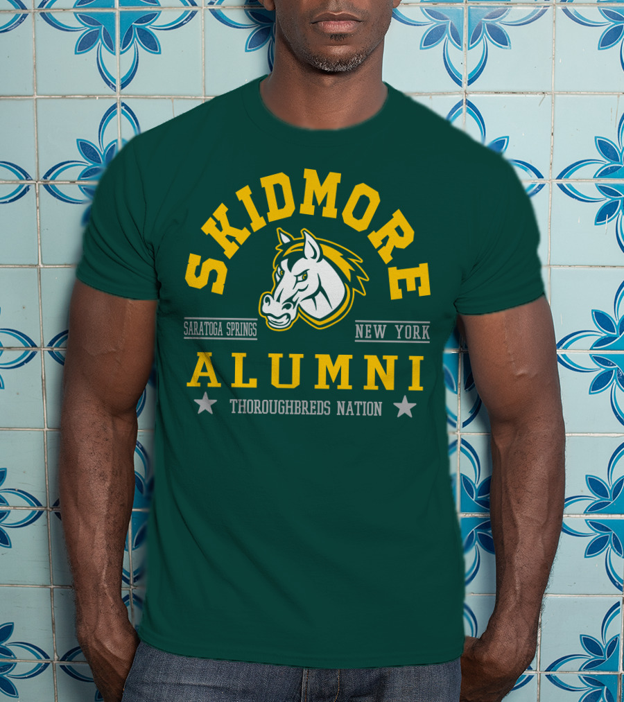 Skidmore College Alumni Saratoga Springs New York Thoroughbreds Nation T-Shirt