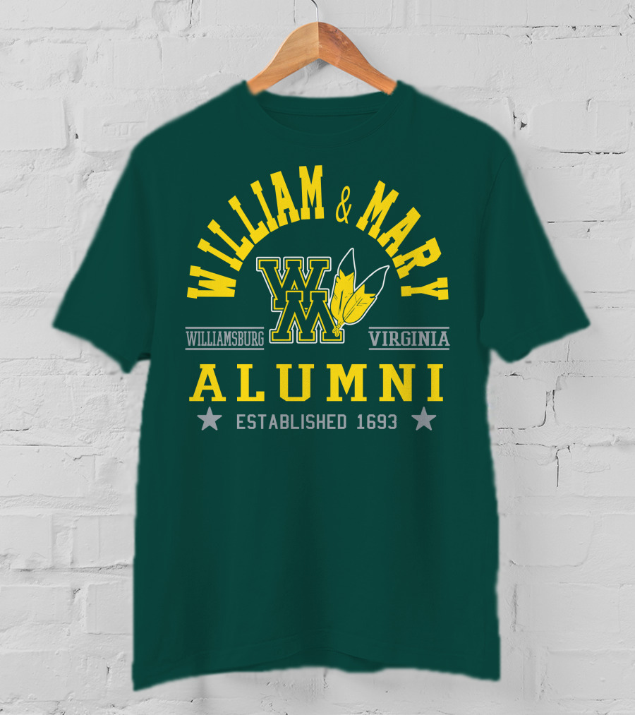 William And Mary Alumni Williamsburg Virginia Established 1693 T-Shirt