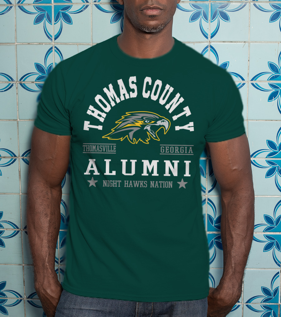 Thomas County Alumni Night Hawks Nation Thomasville Georgia T-Shirt