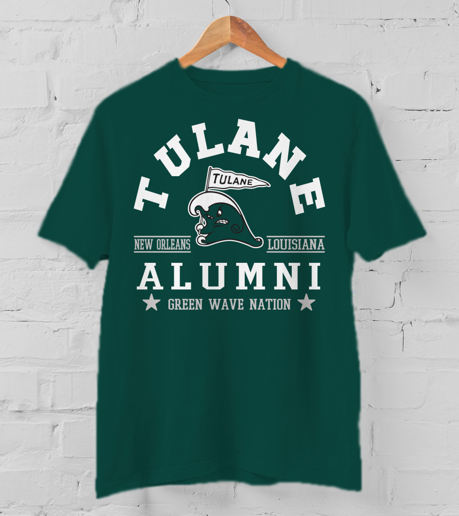 Tulane Alumni Logo New Orleans Louisiana Green Wave Nation T-Shirt